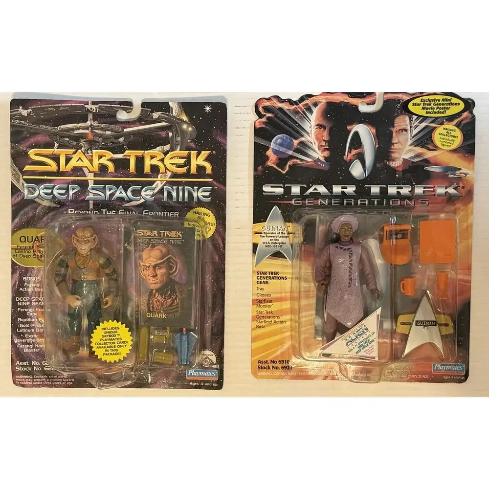 Vintage 1994 Playmates STAR TREK Generations Lot of 4 Action Figures NOS NIP